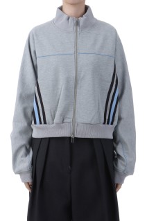 Front Zip High Neck Jersey Tops - IVORY (21252415701)