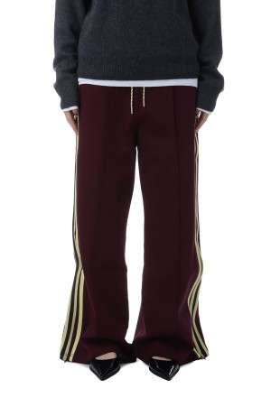 Zipper Side Line Easy Pants - BURGUNDY (21252465702)