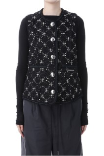 Tweed Vest - BLACK (31252215103)