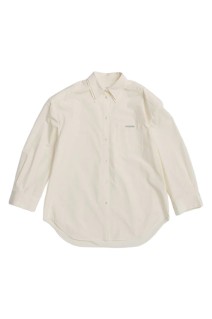 Double Collar Power Shirt Over Shirt - WHITE (31252315601)