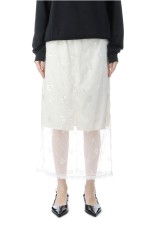 Veil Lace Layered Skirt - WHITE (31252515901)