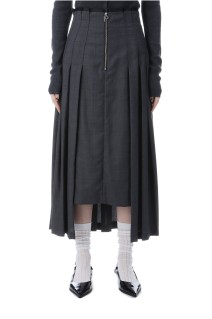 Irregular Pleated Skirt - GRAY (31252515903)