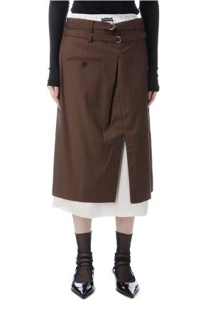 Suiting Midi Skirt - BROWN (31252516105)