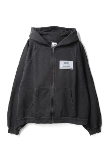 UGLY, zip-up hoodie / VINTAGE BLACK