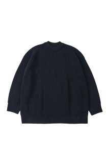 MERINO WOOL CREWNECK KNIT / BLACK (D25WS-03001)