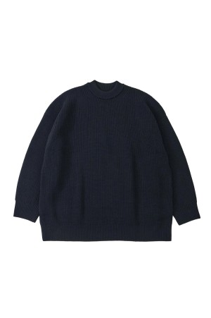 MERINO WOOL CREWNECK KNIT / BLACK (D25WS-03001)