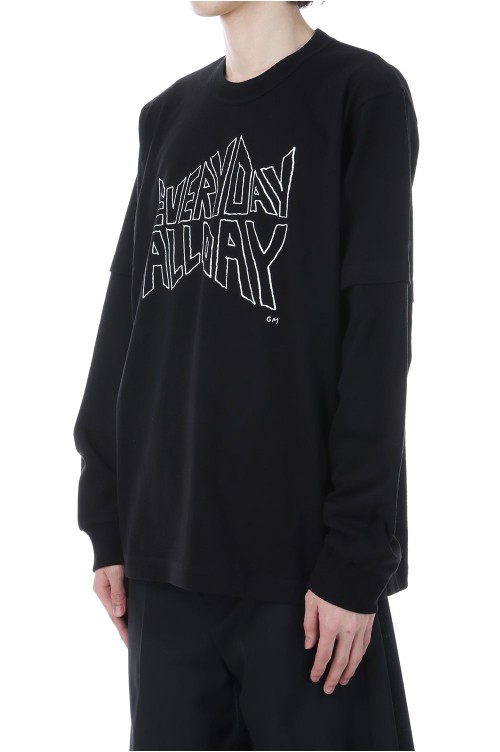 geoff sacai Print L/S T-Shirt - BLACK 001 (26-01122S) | セレクト
