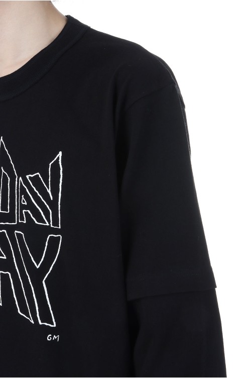 geoff sacai Print L/S T-Shirt - BLACK 001 (26-01122S) | セレクト