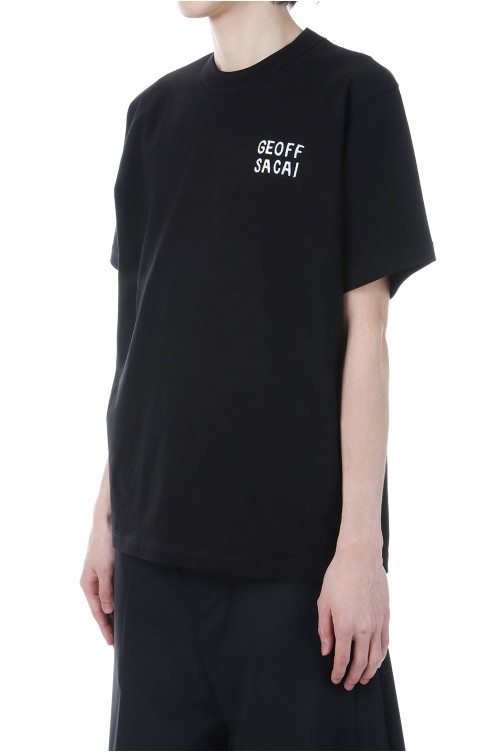 geoff sacai Embroidery T-Shirt - BLACK 001 (26-01126S) | セレクト