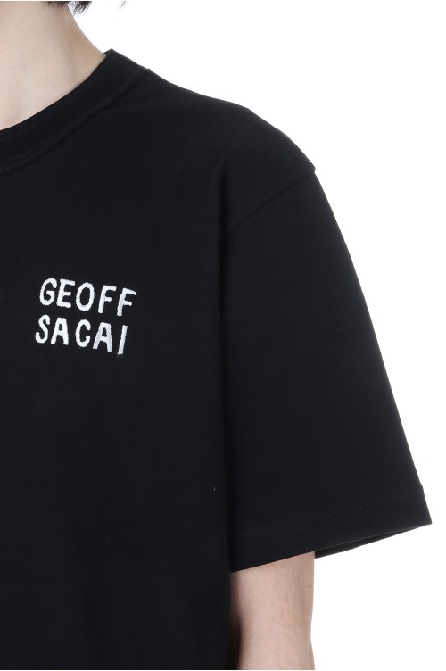 geoff sacai Embroidery T-Shirt - BLACK 001 (26-01126S) | セレクト