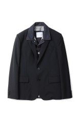 Nylon Twill x Wool Melton Blouson-BLACK(25-08150) | セレクト
