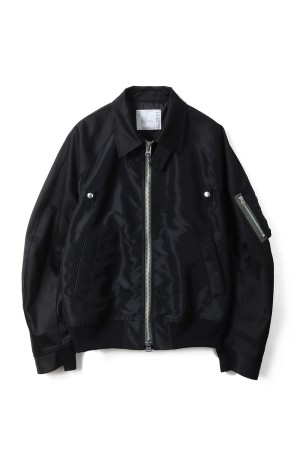 Cotton Chino x Nylon Twill Blouson - BLACK 001 (26-03911M