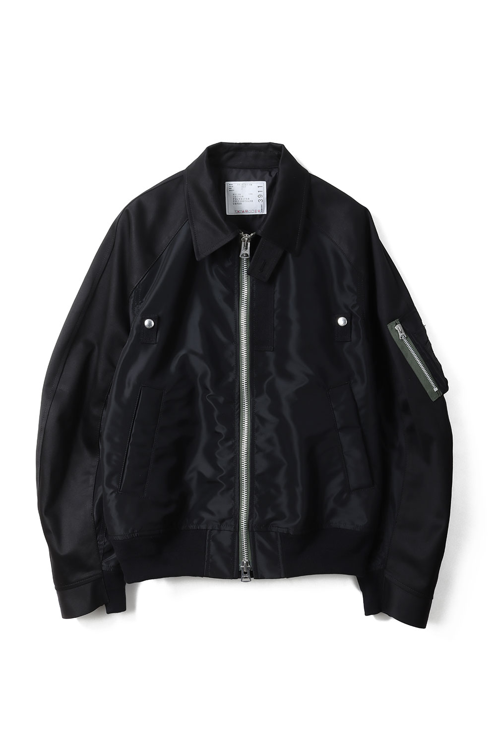 Cotton Chino x Nylon Twill Blouson - BLACK 001 (26-03911M