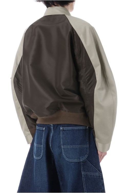 Cotton Chino x Nylon Twill Blouson - BEIGExD/KHAKI 667 (26-03911M