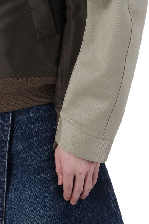 Cotton Chino x Nylon Twill Blouson - BEIGExD/KHAKI 667 (26-03911M