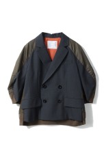 Nylon Twill x Wool Melton Blouson-BLACK(25-08150) | セレクト