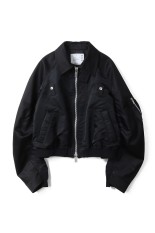 Nylon Twill x Wool Melton Blouson-BLACK(25-08150) | セレクト