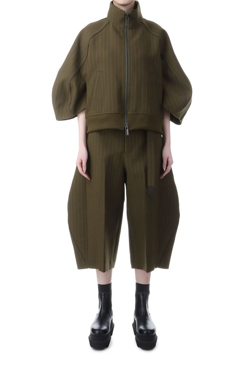 Matelasse Twill Blouson - BROWN STRIPE 818 (26-08366) | セレクト