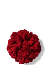 Ruffled Silk Scrunchie - RED (hp04825)