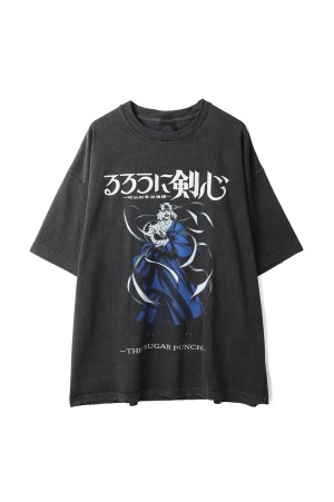 S/S T-Shirt (SHISHIO) - BLACK