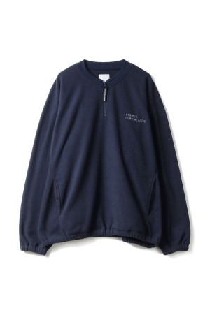 FLEECE BASEBALL HALF ZIP JACKET - NAVY (SFCFW25J01SP)