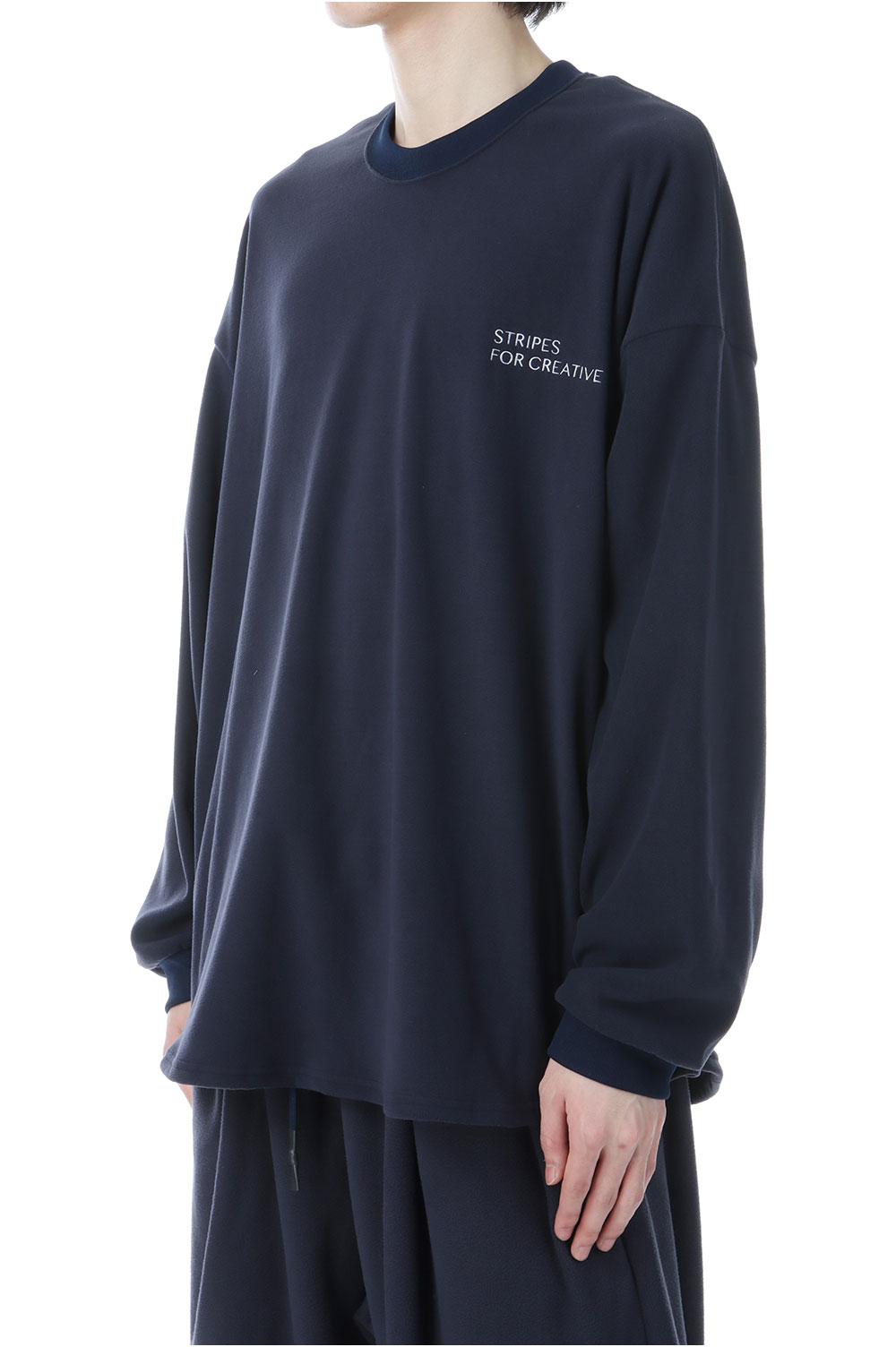 FLEECE SUPER BIG LS ROUND TEE - NAVY (SFCFW25CS01SP) | セレクト