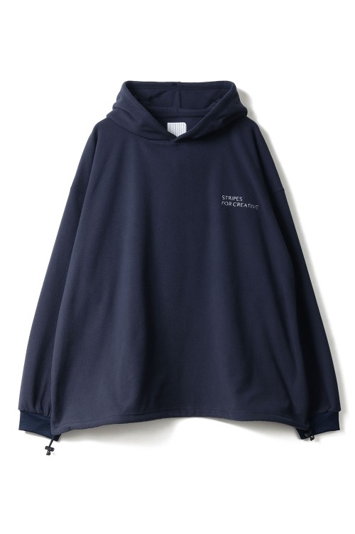FLEECE SUPER BIG HOODY LS TEE W/DRAWSTRINGS - NAVY (SFCFW25CS02SP