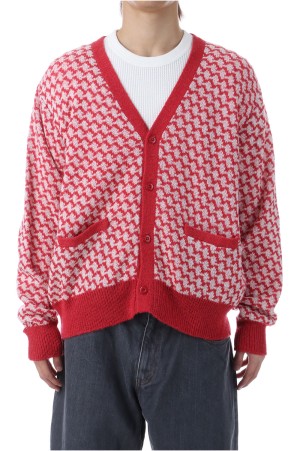 KPATTERN CARDIGAN	- RED (ACY-25AW-003)