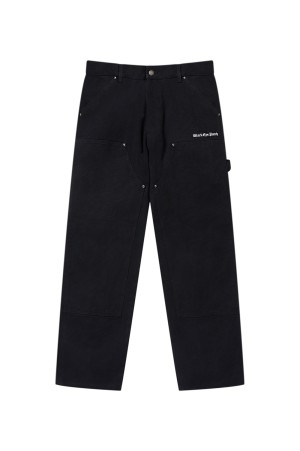 OE LOGO DOUBLE KNEE DUCK PANTS - BLACK (BEPFW25PA24)