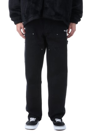 OE LOGO DOUBLE KNEE DUCK PANTS - BLACK (BEPFW25PA24)
