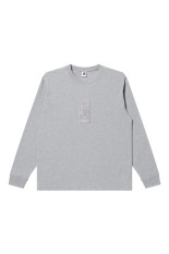 HWC SAME COLOR EMBROIDERED L/S TEE - HEATHER GRAY (BEPFW25LT12)
