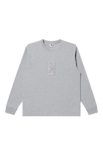 HWC SAME COLOR EMBROIDERED L/S TEE - HEATHER GRAY (BEPFW25LT12)