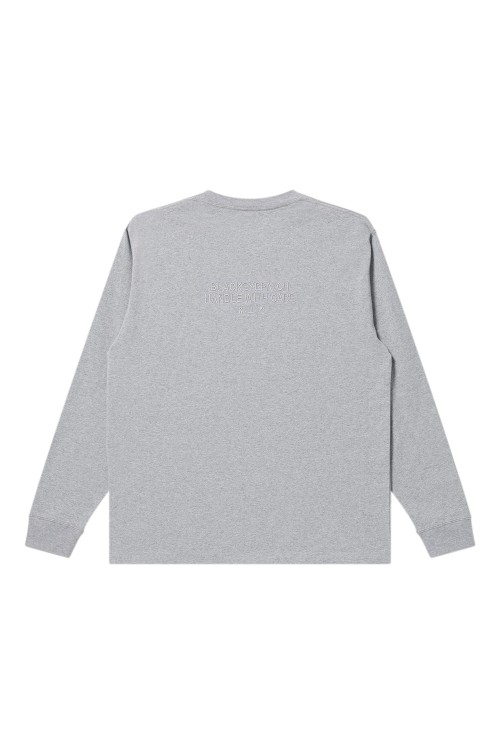 HWC SAME COLOR EMBROIDERED L/S TEE - HEATHER GRAY (BEPFW25LT12
