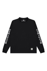 OE LOGO MOCK NECK L/S TEE - BLACK (BEPFW25LT19)
