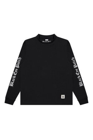 OE LOGO MOCK NECK L/S TEE - BLACK (BEPFW25LT19)