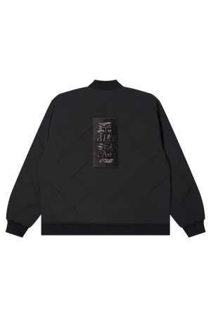 HWC EMBROIDERED QUILTED JACKET - BLACK (BEPFW25OT09)