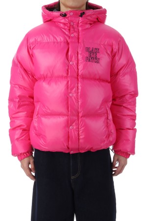 STENCIL LOGO HOODED DOWN JACKET - PINK (BEPFW25OT10)