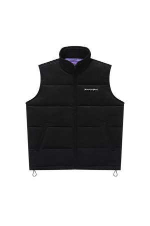 OE LOGO CORDUROY PUFFER VEST - BLACK (BEPFW25OT11)