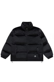 OG LABEL FAUX FUR DOWN JACKET - BLACK (BEPFW25OT14)