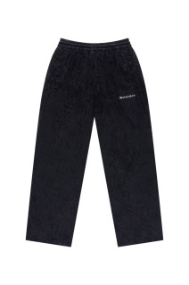 PAISLEY EMBOSSED TRACK PANTS - BLACK (BEPFW25PA22)