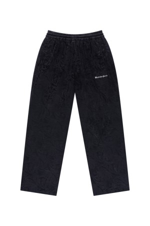 PAISLEY EMBOSSED TRACK PANTS - BLACK (BEPFW25PA22)