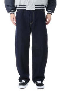 STENCIL LOGO WASHED EXTRA BAGGY JEANS - INDIGO (BEPFW25PA25)