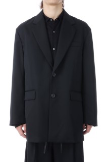 OVERSIZED SINGLE BREASTED LONG JACKET - BLACK (ST.1409)