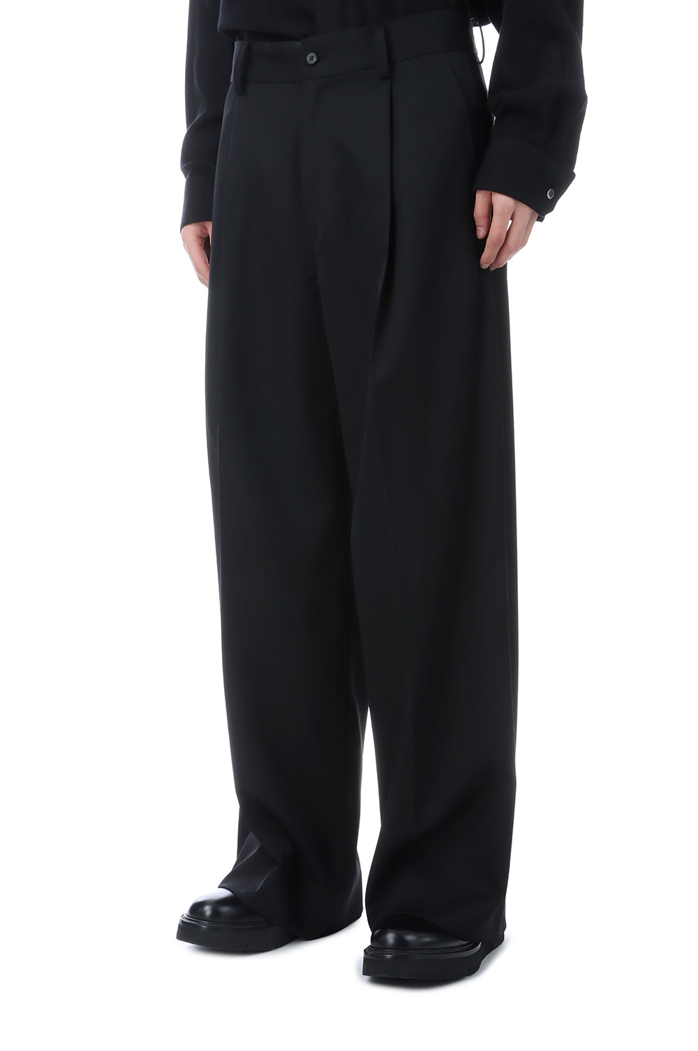 EXTRA WIDE TROUSERS - BLACK (ST.1419) | セレクトショップ