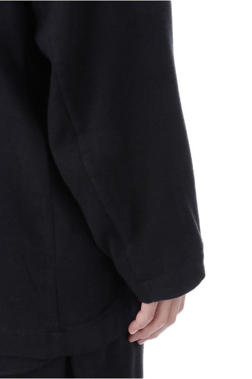 RAYON SILK FLANNEL SINGLE BREASTED JACKET - CHARCOAL (ST.1438
