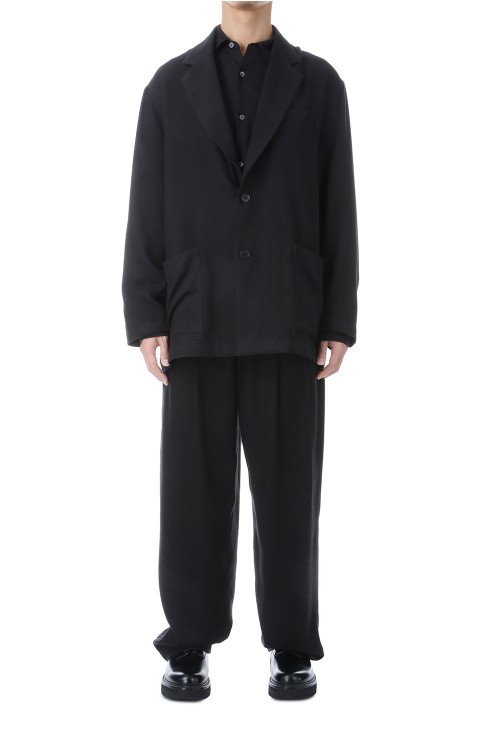 ジャケット・アウター RayonSilk Flannel Single Breasted Jacket RAYON SILK FLANNEL SINGLE BREASTED JACKET - CHARCOAL (ST.1438