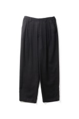 RAYON SILK FLANNEL WIDE EASY TROUSERS - CHARCOAL (ST.1441)