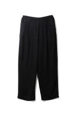 RAYON SILK FLANNEL WIDE EASY TROUSERS - BLACK (ST.1441)