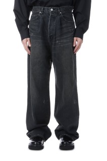 BAGGY DENIM JEANS - BLACK (ST.1392)