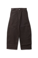 DEFORMATION WIDE COTTON PANTS - BROWN (ST.1390)